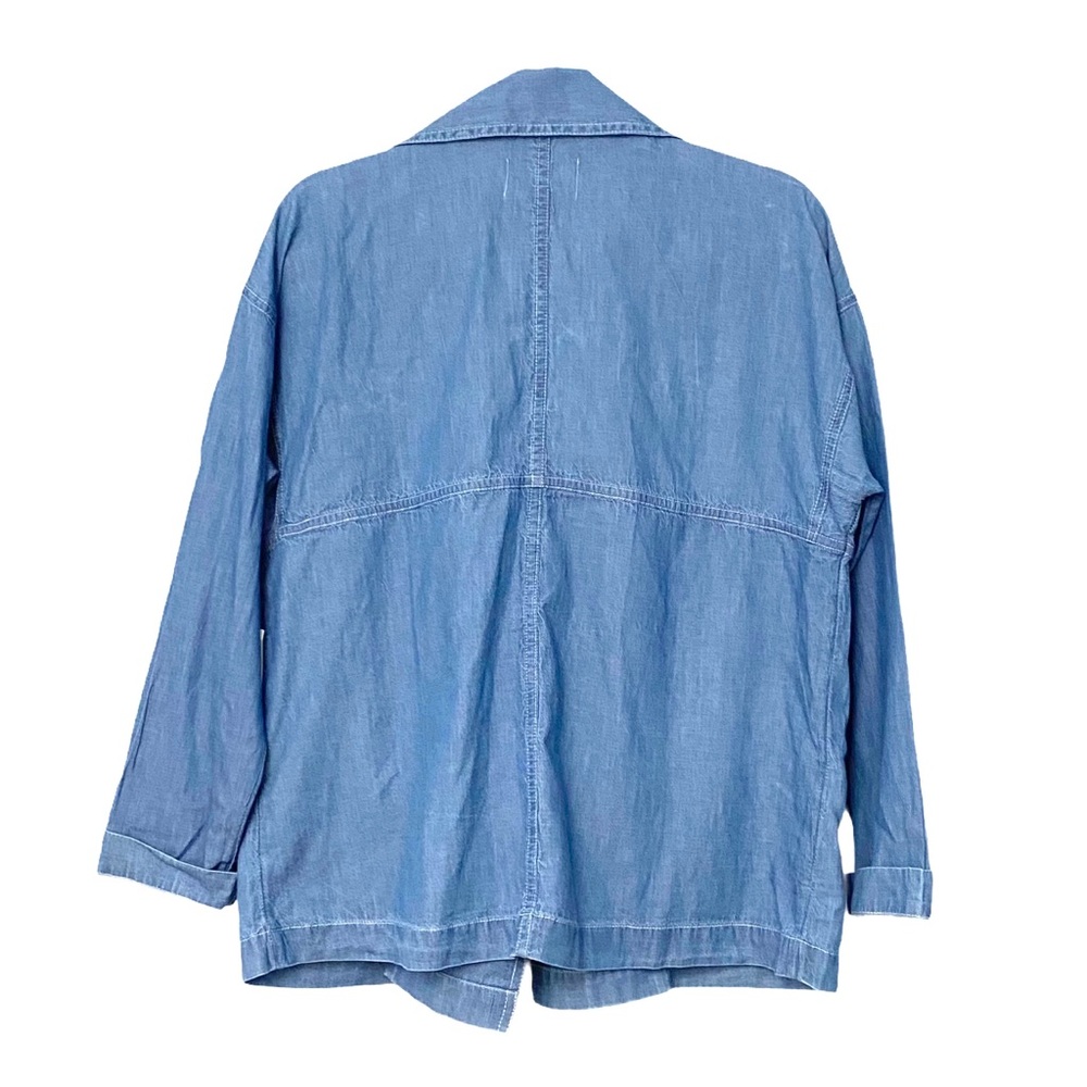 NWT Caslon Chambray Lightweight Utility Jacket - Picture 8 of 10